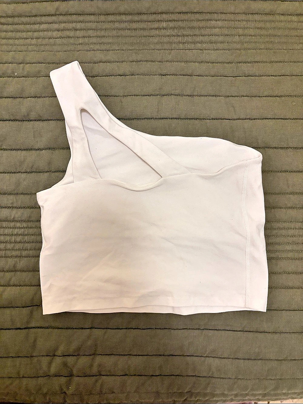 One Shoulder Cropped Tank - Picture 2 of 3